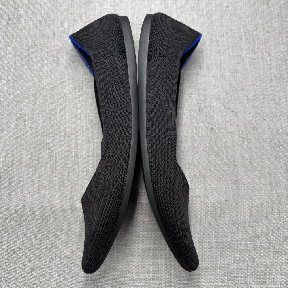 Rothy's The Point Shoes Black Solid Knit Pointed Toe Flats Women's Size 10 - Picture 11 of 12